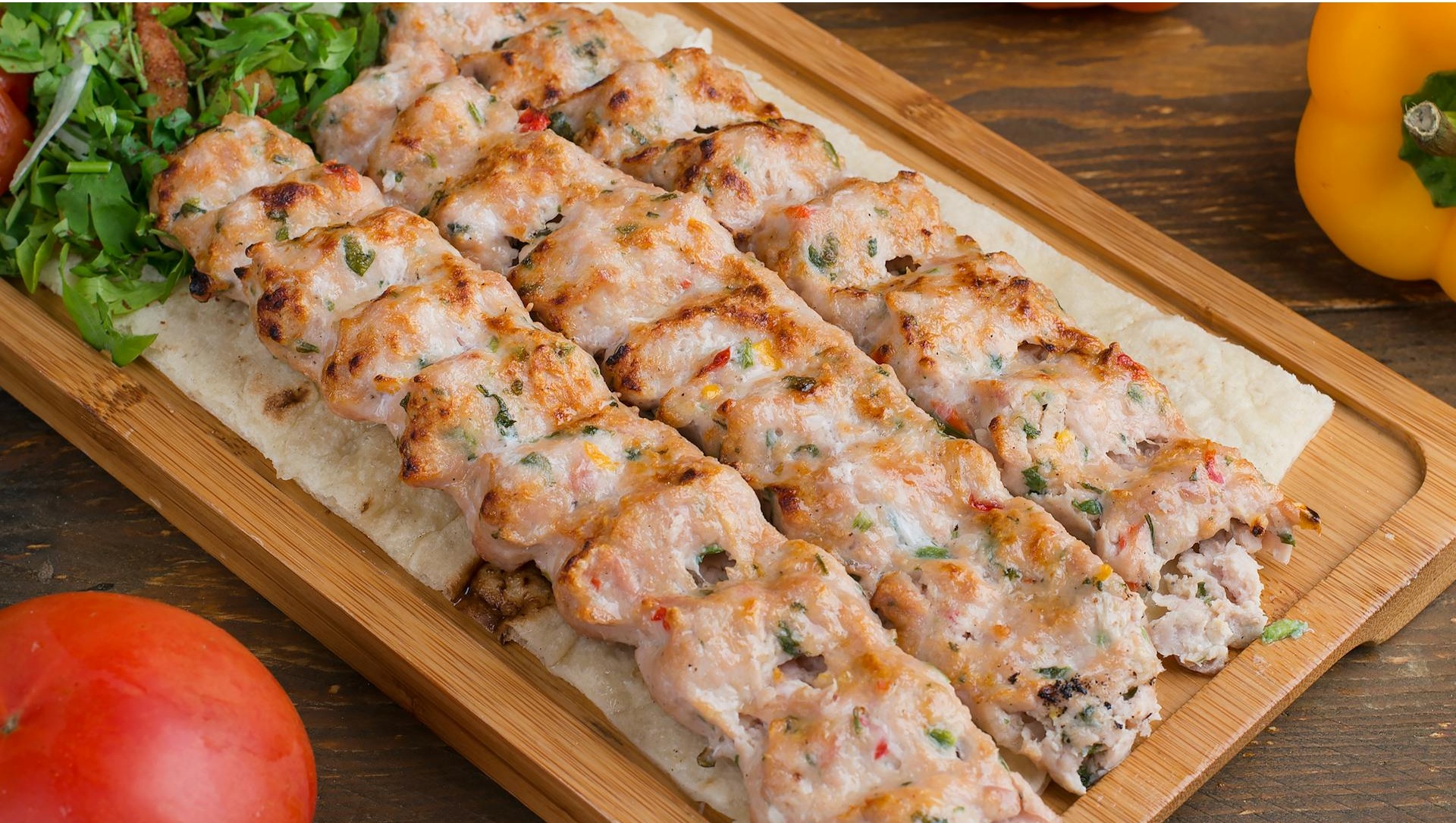 Cheesy Chicken Seekh Kabab